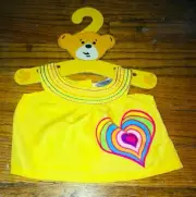 Brand New Build A Bear YELLOW SLEEVELESS TOP W/SPARKLE HEART Dress