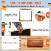 Bee Hive 30 Frame Starter Kit Beeswax Coated Wood Deep Medium Boxes Acrylic