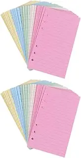 COHEALI 2pcs Loose Leaf Filler Paper Six Hole Notepad Replacement Pages Stationery for Students Smooth Surface for Note Taking and Daily Planning