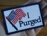 I PURGED ~ EMBROIDERED Tactical Morale HOOK AND LOOP PATCH