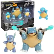 Pokémon Evolution- Ft Squirtle Wartortle & Blastoise Battle Figures- Kids & Fans