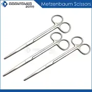 3 Surgical Metzenbaum Straight Scissor 6" Blunt/Blunt
