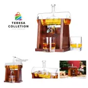 Decanter, 1250ml Whiskey Decanter Set with 2 Whiskey Glasses, Great Bourbon W...