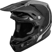 FLY RACING Formula Carbon Tracer Helmet in Silver/Black - XL