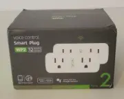 WP2 Wifi Voice Control Smart Plug (Set of 2) NEW