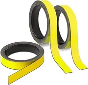 Mag239 Magnetic Strips Yellow I Approx. 1 cm x 1 m Magnetic Tape for Marking on Whiteboards Storage Shelves Calendar I Magnetic Labels I Mag239
