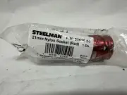 Steelman 1/2in. Drive 21mm. Nylon Sleeved Impact Socket Red 95615-04