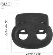 Plastic Cord Lock End Toggle Stopper (0.2") 20pcs, Double Hole Spring Stopper...