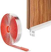 Cleangor T-Shaped Door Draft Stopper, Silicone Transparent Door Stickers, Home Essentials, Sound Insulation, Heat Cold Blockers, (Clear, 1.37 in x 19.7 FT)