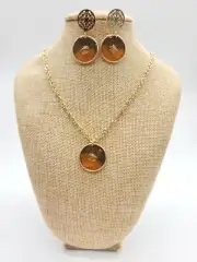 Clamshell Chic Jewelry Set, handmade, goldfilled, gift for her, ocean
