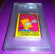 1990 Topps THE SIMPSONS TV SHOW Bart Unopened Wax Packs Sealed PSA 8 NM MINT