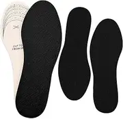 Eurzom 2 Pairs Kids Insoles Shoe Inserts Children Memory Sponge Insoles Washable Replacement Breathable Latex, Cutting Size Soft Women Toddler Shoe Filler for Spring Summer, Black, Medium