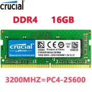CRUCIAL DDR4 16GB 3200 PC4-25600 Laptop 260-Pin SODIMM Notebook Memory 1X16 -