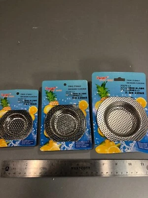 2 set of 3 House Drain Screen Sink Hair Remover / Catcher Clogged Drains Trap