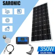 350W Solar Panel Kit 12V 350 Watt Mono Caravan Camping Charging USB Controller
