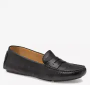 Womens Johnston & Murphy Maggie Penny Loafer Black Leather Dress Shoes