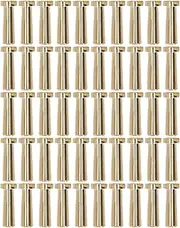50 Pcs 5mm BulletsConnector, Gold Plated Banana Plugs Male, 5mm Brass High Hardness RC Battery ESC Motor Connector Male for RC Battery ESC Motors, Battery DIY Parts