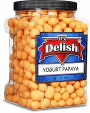 Yogurt Covered Dried Papaya Dices by It's Delish, 3 LBS Jumbo Container |...