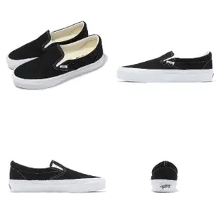 【VANS】休閒鞋 Slip-On Reissue 98 男鞋 女鞋 黑 白 帆布 無鞋帶 懶人鞋 情侶鞋(VN000CSEBA2)