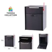 Secure Post Mount Locking Mailbox with Code Lock - Waterproof & Spacious Design