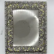 Vintage Filigree Picture Photo Frame Ornate Silver & Jewels by Frameworks of NY