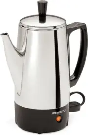 6 Cup Coffee Percolator Coffee Maker Pot Stainless Steel Electric Portable