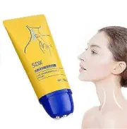 Neck Cream, Anti-Aging Neck Firming Cream with Roller Massage, Hydrating & Lifting, Skin Tightening Cream, Reduces Wrinkles, Fine Lines, Smooths Sk...