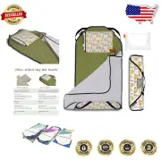 Kids Nap Mat with No-Pill Fleece & Removable Pillow - Ideal For Naptime