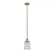Innovations Edison Canton 1 Light Mini Pendant, BB/Clear - 616-1PH-BB-G182