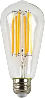 Amonson Lighting New Filament LED Edison Bulb Globe E27 6W ST64 Shape A-6LF - 1 Pack