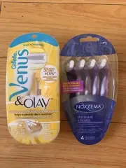 Noxzema Spa Shave 4-Blade Disposable Razors & Gillette Venus Olay-New