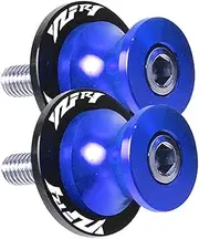 Cardan Crash Slider Protector Aluminum Motorcycle Stand Swingarm Spools Slider Stand Screw for Yamaha R1 YZF-R1 YZFR1 1998-2011 2012 2013 2014 2015 2016 2017 M8 Swingarm Spools CNC Machining(Blue)