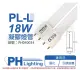 (2入)PHILIPS飛利浦 TUV PL-L 18W/10/4P UVA 白燈管 凝膠燈管 捕蚊燈管 _ PH040034