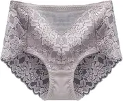 [Generic] Underwear for Women High Waist Lace Bikini Panties Soft Seamless Hipster Briefs Transparent No Trace Panties