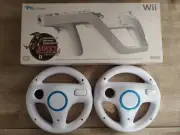 Nintendo Wii Controller AND Game Bundle - Zapper And Zelda Link Game - 2 Wheels