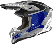 Airoh Aviator 3 Saber, motocross helmet , color: Grey/Blue/Black , size: S