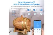 TODO 350Ml Bluetooth Speaker Humidifier Aromatherapy Diffuser Ultrasonic Led + Essential Oil - Oak Wood