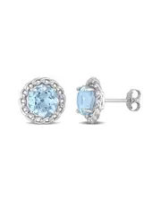 Rina Limor Silver 4.70 ct. tw. Lab-Grown Blue Topaz - Sky Earrings