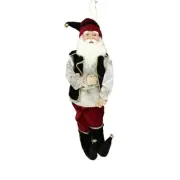 Northlight 22" Enchanted Black and Red Poseable Whimsical Christmas Elf Figure