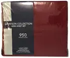 4 Piece KING Sheet Set AQ Textiles Grayson 950 TC Cotton Blend Burgundy Red 18"