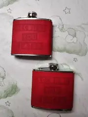 2 Bottle Hip Flask Stainless Steel Alcohol Travel Whiskey Alcohol Liquor 5oz