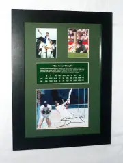 Steve Waugh 2004 The Great Waugh Signed Australia Cricket Green Ed. Black Frame