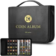 Coin Collection Book Holder for Collectors, 260 Pockets Coins Collecting Albu...
