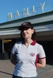 NRL MANLY SEA-EAGLES Polo Shirt Wave (L) 92cm Ladies 10 / Kids 10c NEW w/tags!