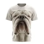 Men's Dog 3D Cartoon Funny T Shirt Short Sleeve T shirt 3D Print Crew Neck Shirt Fashion Exaggerated Daily Street Casual Daily White 1 White White 2 Summer Spr