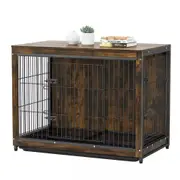 Wooden Pet Kennel Crate with Tabletop – Durable Home for Medium to Large Dogs