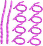 BESTYASH 10pcs Silicone Curling Perm Rods for Hair Reusable Spiral Rollers for Flexible Hair Curling Tools for