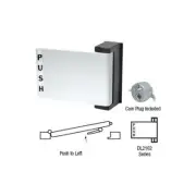 CRL Chrome Universal Push-Pull Paddle Handle - Push to Left DL216CH