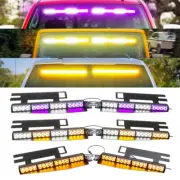2 IN 1 34" 32 LED Strobe Light Bar Emergency Warning Windshield Traffic Advisor