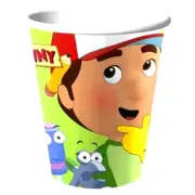 New in Package Set of 8 Handy Manny Paper Cups 9 ounce